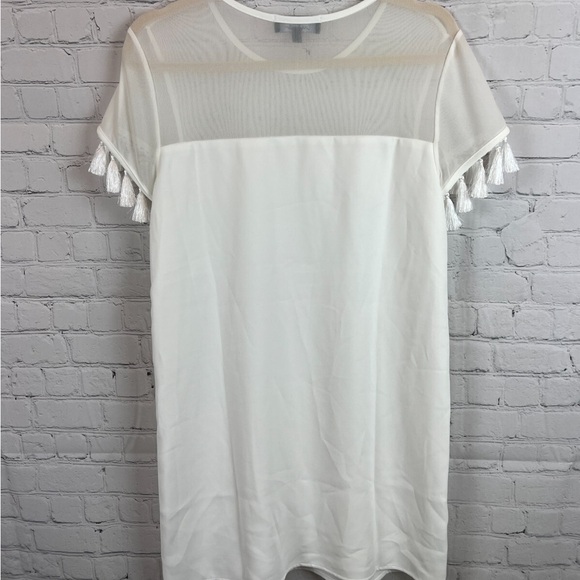Lulus Dresses & Skirts - Lulu's White Sheer Sleeve Dress Size M